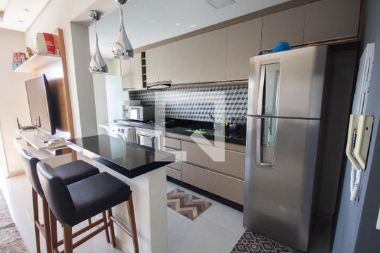 Cozinha de apartamento para alugar com 2 quartos, 67m² em Residencial E Comercial Palmares, Ribeirão Preto