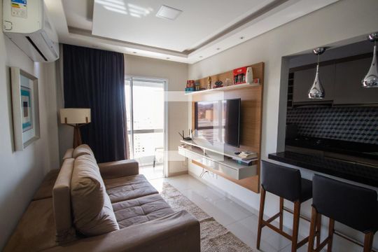 Sala de apartamento para alugar com 2 quartos, 67m² em Residencial E Comercial Palmares, Ribeirão Preto