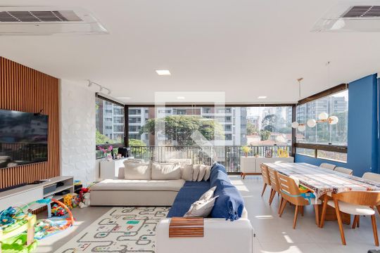 Sala de apartamento à venda com 3 quartos, 160m² em Brooklin, São Paulo