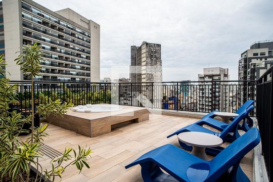 Área comum de kitnet/studio para alugar com 1 quarto, 25m² em Bela Vista, São Paulo