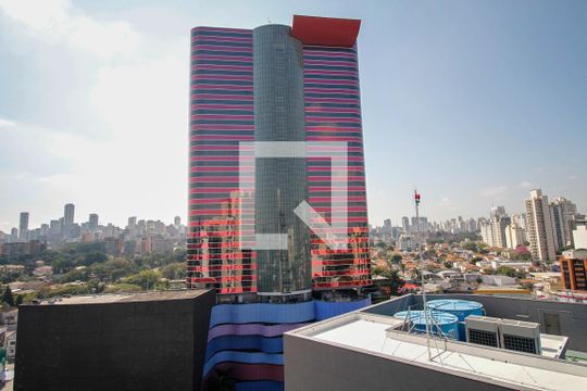 Vista da Sala de kitnet/studio para alugar com 1 quarto, 24m² em Pinheiros, São Paulo