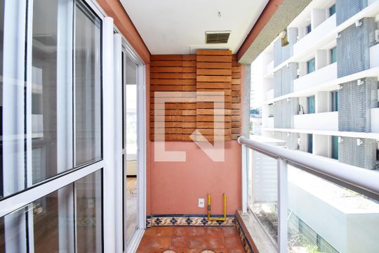 Varanda da Sala de apartamento à venda com 1 quarto, 40m² em Pinheiros, São Paulo