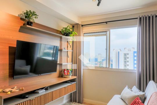 Sala de apartamento à venda com 1 quarto, 35m² em Jardim Caravelas, São Paulo