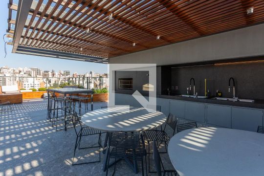 Área comum - Churrasqueira de apartamento para alugar com 1 quarto, 25m² em Auxiliadora, Porto Alegre