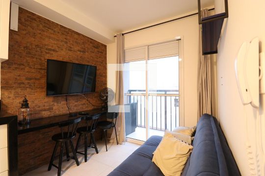 Sala de apartamento para alugar com 1 quarto, 35m² em Vila Romana, São Paulo