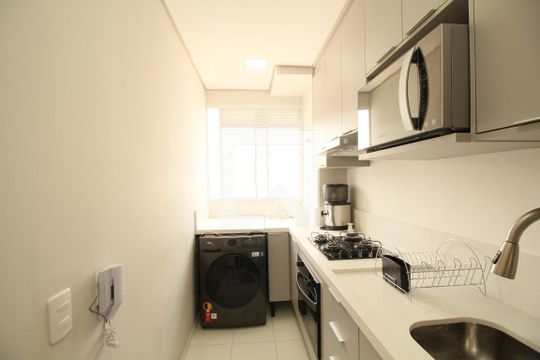 Cozinha de apartamento à venda com 2 quartos, 45m² em Vila Andrade, São Paulo