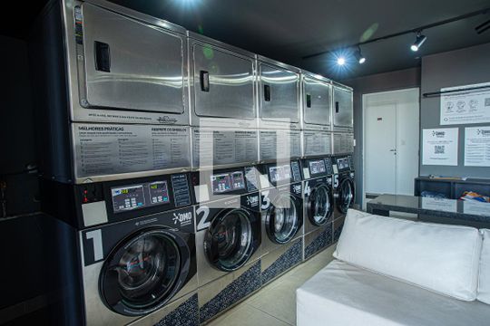 Área comum - Lavanderia de kitnet/studio para alugar com 1 quarto, 26m² em Consolação, São Paulo