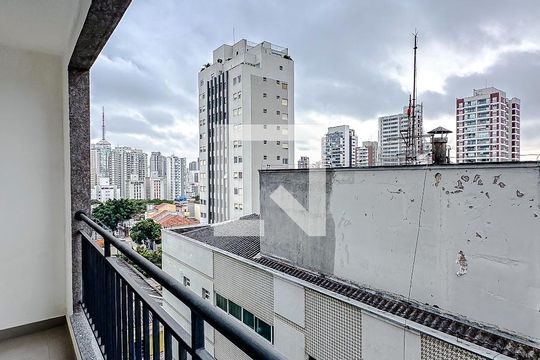 Varanda da Sala/Quarto de kitnet/studio para alugar com 1 quarto, 28m² em Vila Mariana, São Paulo