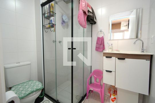 Banheiro da Suíte de apartamento à venda com 3 quartos, 53m² em Socorro, São Paulo