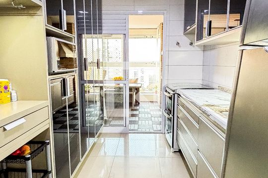 Cozinha de apartamento à venda com 4 quartos, 139m² em Jardim, Santo André
