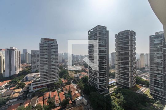 Varanda - Vista de apartamento para alugar com 1 quarto, 34m² em Itaim Bibi, São Paulo