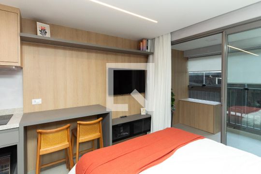 Studio de kitnet/studio para alugar com 1 quarto, 29m² em Indianópolis, São Paulo