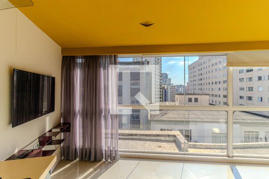 Sala de apartamento para alugar com 1 quarto, 50m² em Santa Cecilia, São Paulo