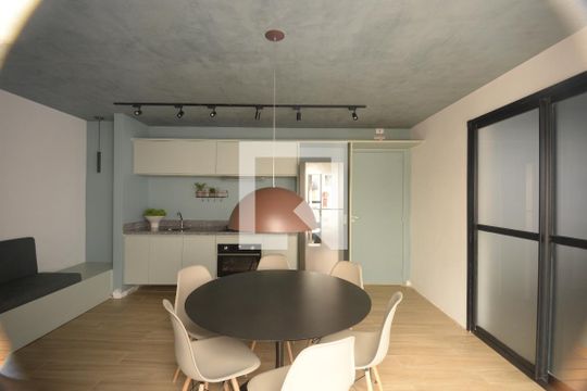 Área comum - Salão de festas de apartamento para alugar com 1 quarto, 25m² em Liberdade, São Paulo