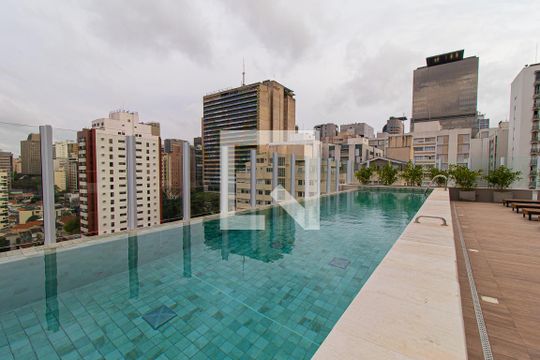 Área comum - Piscina de kitnet/studio à venda com 1 quarto, 27m² em Bela Vista, São Paulo