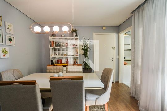 Sala de Jantar de apartamento para alugar com 3 quartos, 75m² em Vila Valparaíso, Santo André