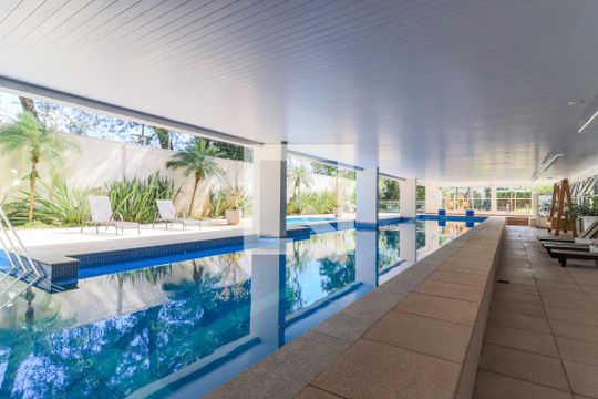 Área comum - Piscina de kitnet/studio para alugar com 1 quarto, 30m² em Brooklin, São Paulo