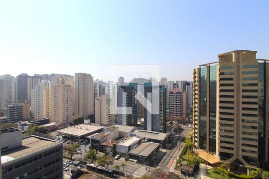 Vista da Varanda de kitnet/studio à venda com 1 quarto, 30m² em Moema, São Paulo