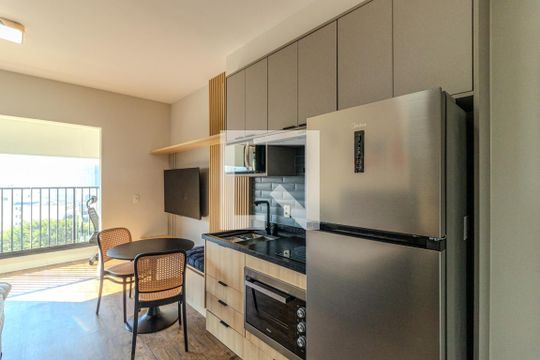 Cozinha de kitnet/studio à venda com 1 quarto, 30m² em Centro, São Paulo