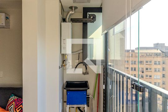 Varanda de kitnet/studio à venda com 1 quarto, 30m² em Centro, São Paulo