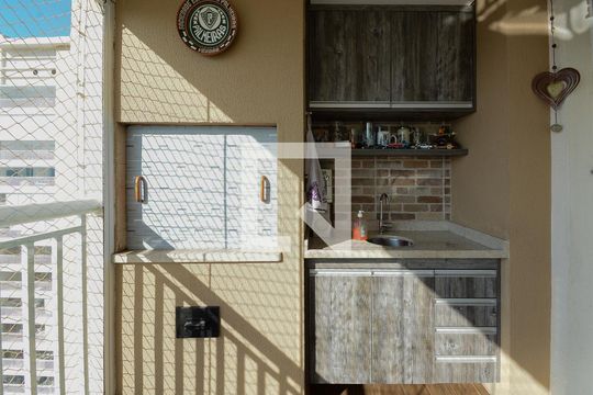 Varanda da Sala - churrasqueira de apartamento para alugar com 3 quartos, 123m² em Centro, São Bernardo do Campo