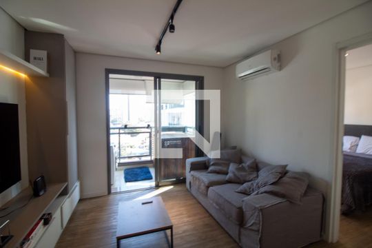 Sala de apartamento para alugar com 1 quarto, 75m² em Cidade Monções, São Paulo