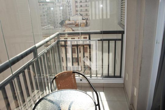 Varanda da Sala de apartamento para alugar com 1 quarto, 40m² em República, São Paulo