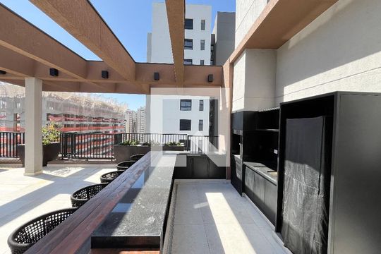 Área comum - Churrasqueira de kitnet/studio para alugar com 1 quarto, 21m² em Vila Clementino, São Paulo