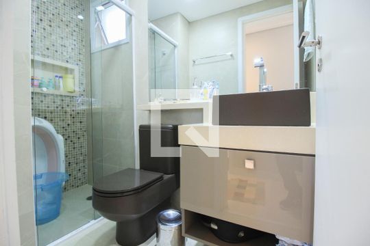 Banheiro de apartamento para alugar com 2 quartos, 60m² em Vila Regente Feijó, São Paulo