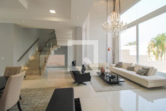 Sala de casa de condomínio à venda com 3 quartos, 420m² em Loteamento Residencial Barão do Café, Campinas