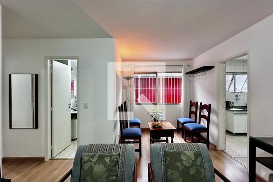 Sala de apartamento à venda com 2 quartos, 60m² em Cidade Monções, São Paulo