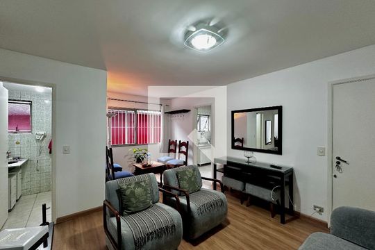 Sala de apartamento à venda com 2 quartos, 60m² em Cidade Monções, São Paulo
