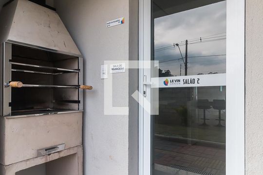 Área comum - Churrasqueira de kitnet/studio para alugar com 1 quarto, 26m² em Botujuru, Mogi das Cruzes