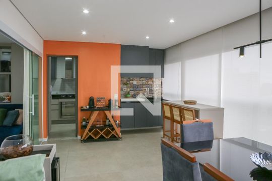 Varanda Gourmet de apartamento à venda com 3 quartos, 105m² em Vila Romana, São Paulo