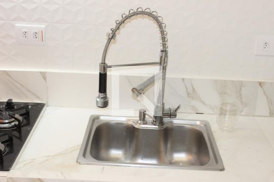 Cozinha de casa para alugar com 1 quarto, 63m² em Esplanada dos Barreiros, São Vicente