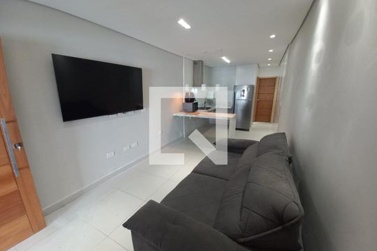 Sala de casa para alugar com 1 quarto, 63m² em Esplanada dos Barreiros, São Vicente