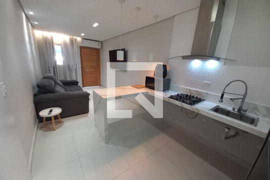 Sala de casa para alugar com 1 quarto, 63m² em Esplanada dos Barreiros, São Vicente