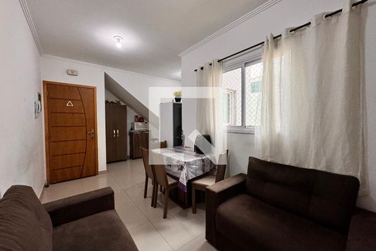 Sala de apartamento à venda com 3 quartos, 89m² em Vila Humaita, Santo André