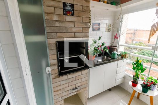 Detalhe - Varanda Gourmet de apartamento à venda com 2 quartos, 55m² em Jardim Irapua, Taboão da Serra