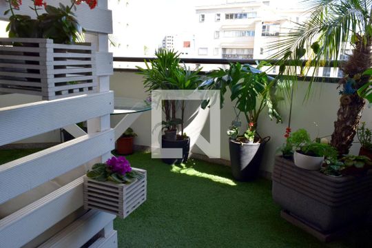 Varanda da Sala de apartamento à venda com 2 quartos, 72m² em Jardim Paulista, São Paulo