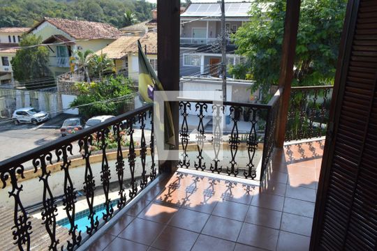 Varanda da Suíte  de casa de condomínio à venda com 5 quartos, 370m² em Taquara, Rio de Janeiro