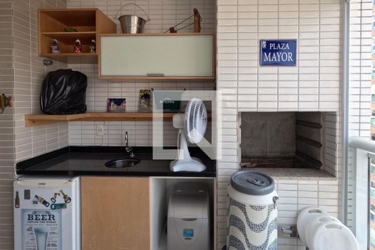 Varanda da Sala de apartamento para alugar com 3 quartos, 189m² em Gonzaga, Santos