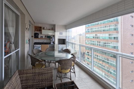 Varanda da Sala de apartamento para alugar com 3 quartos, 189m² em Gonzaga, Santos