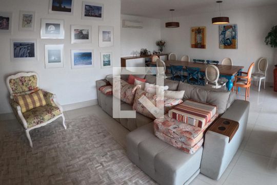 Sala  de apartamento para alugar com 3 quartos, 189m² em Gonzaga, Santos