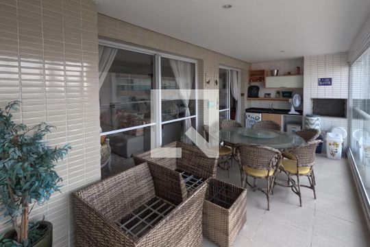 Varanda da Sala de apartamento para alugar com 3 quartos, 189m² em Gonzaga, Santos