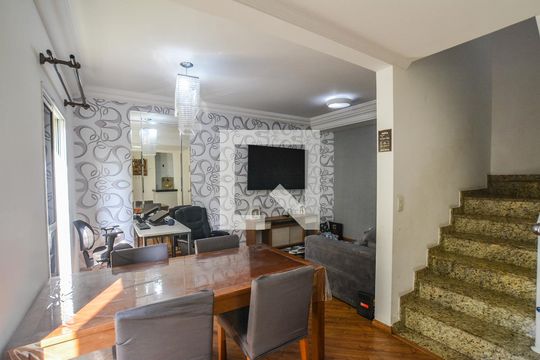 Sala de Jantar de casa de condomínio à venda com 3 quartos, 157m² em Vila Eldizia, Santo André