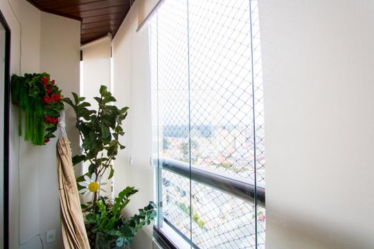 Varanda da sala de apartamento à venda com 3 quartos, 100m² em Jardim Stella, Santo André