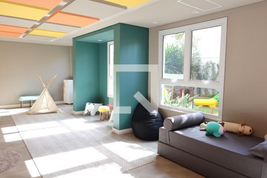 Área comum - Salão de festas de apartamento para alugar com 1 quarto, 29m² em Moema, São Paulo