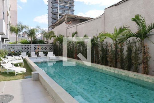 Área comum - Piscina de apartamento para alugar com 1 quarto, 29m² em Moema, São Paulo