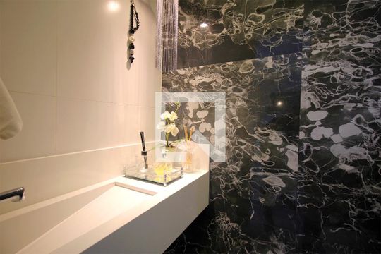 Lavabo da Sala de apartamento à venda com 3 quartos, 90m² em Sagrada Família, Belo Horizonte